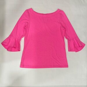 Lilly Pulitzer Fontaine Bell Sleeve Top Pink Size Small